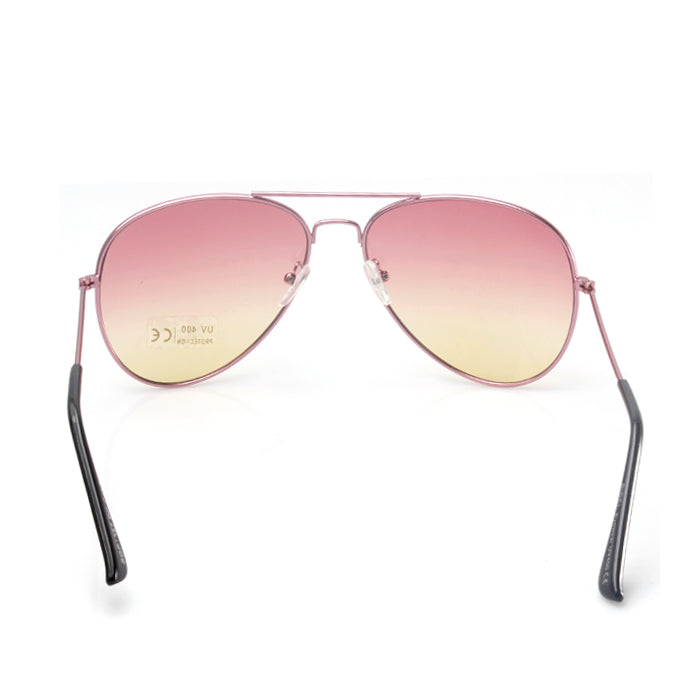 Pink and Yellow Ombre Aviator Sunglasses