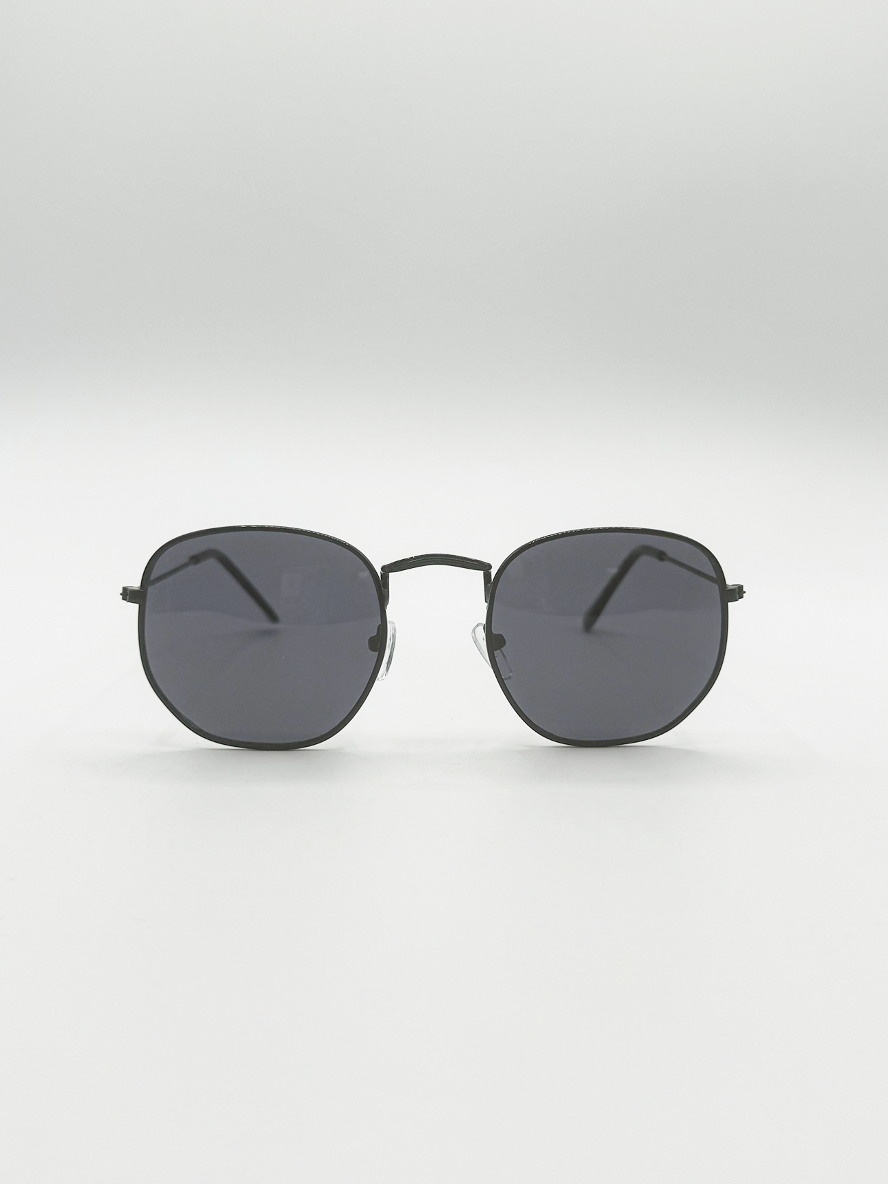 Hexagon Aviator Sunglasses in Black