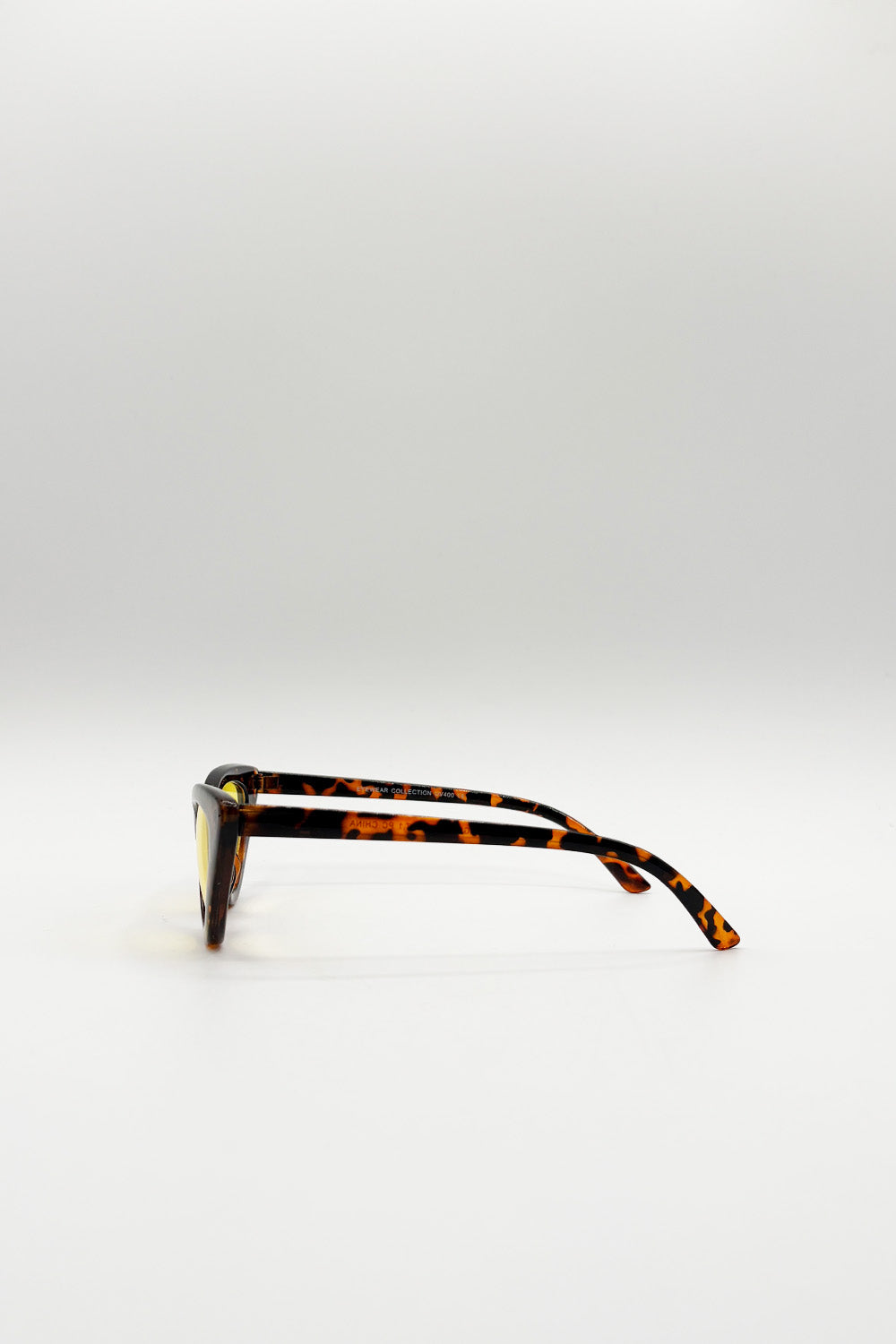 Tortoise Cateye Sunglasses with Yellow Lense