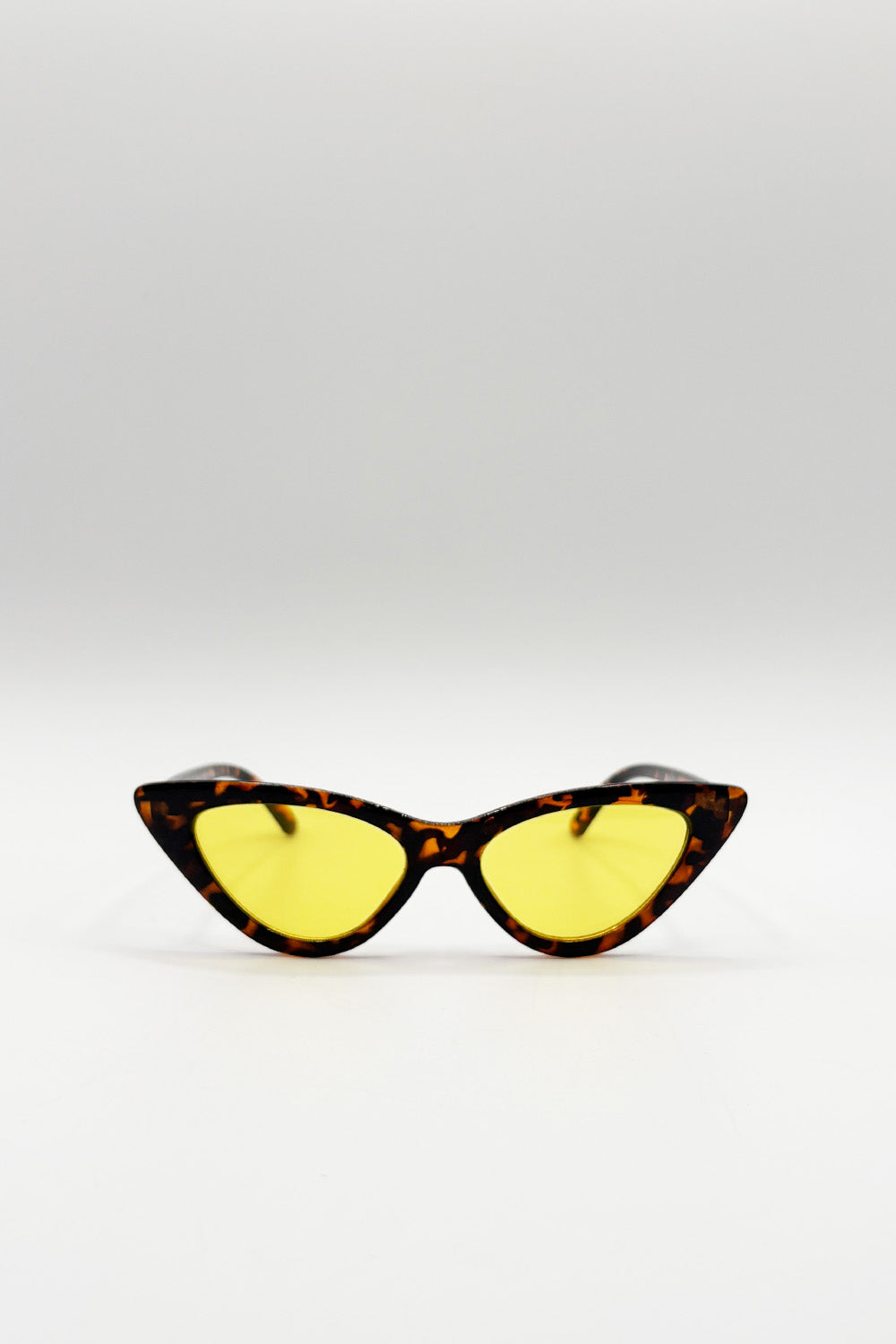 Tortoise Cateye Sunglasses with Yellow Lense