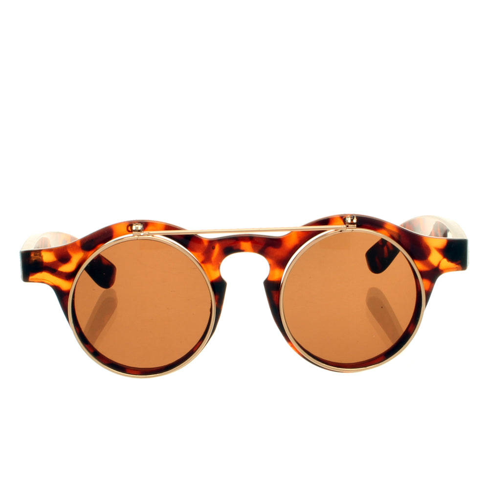 Brown Tortoise Flip Lense Sunglasses