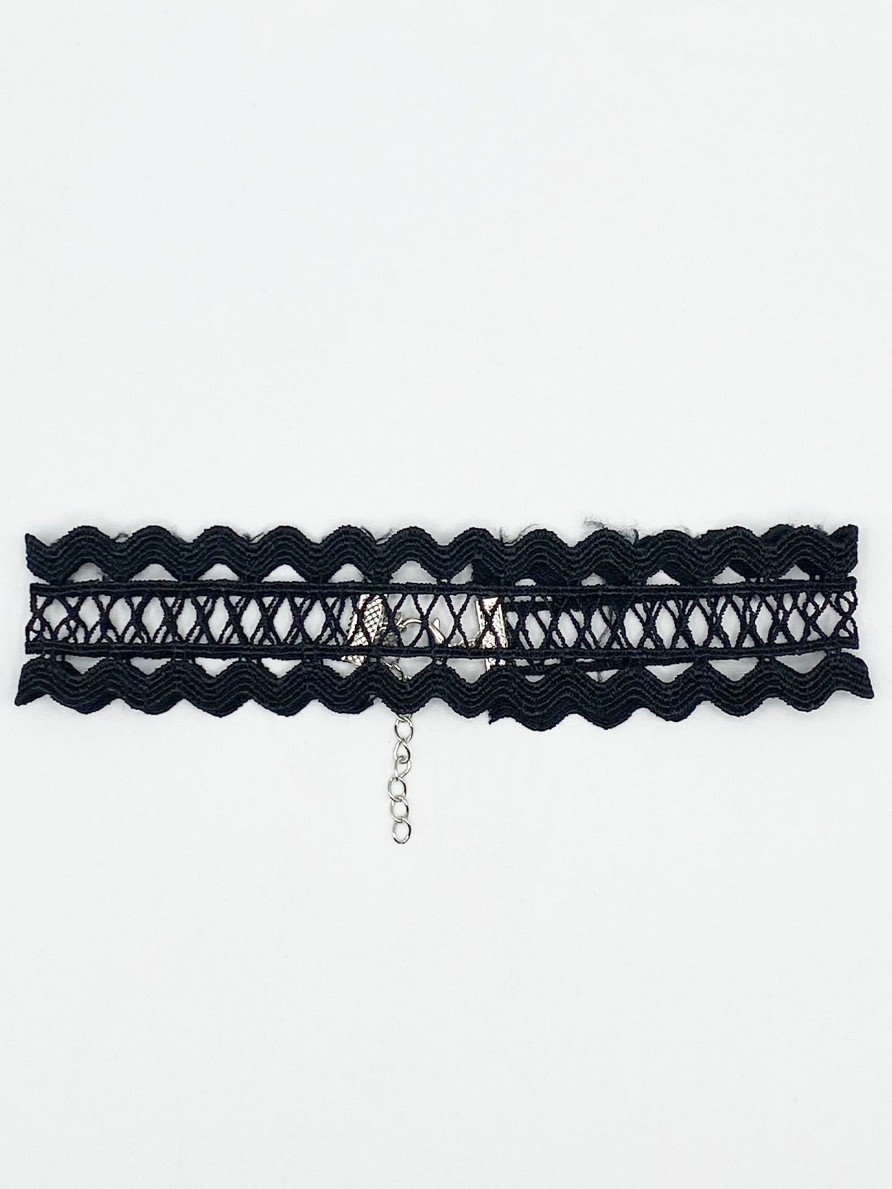 Black Corded Wave Edge Choker