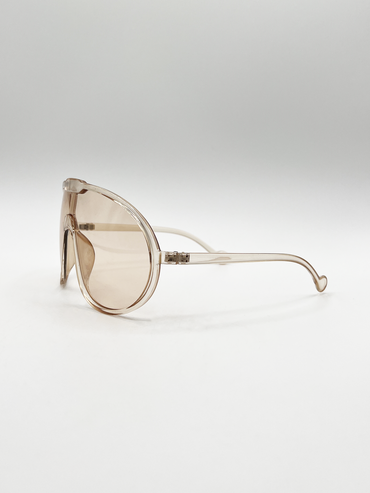 Wave Mask Sunglasses in Champagne
