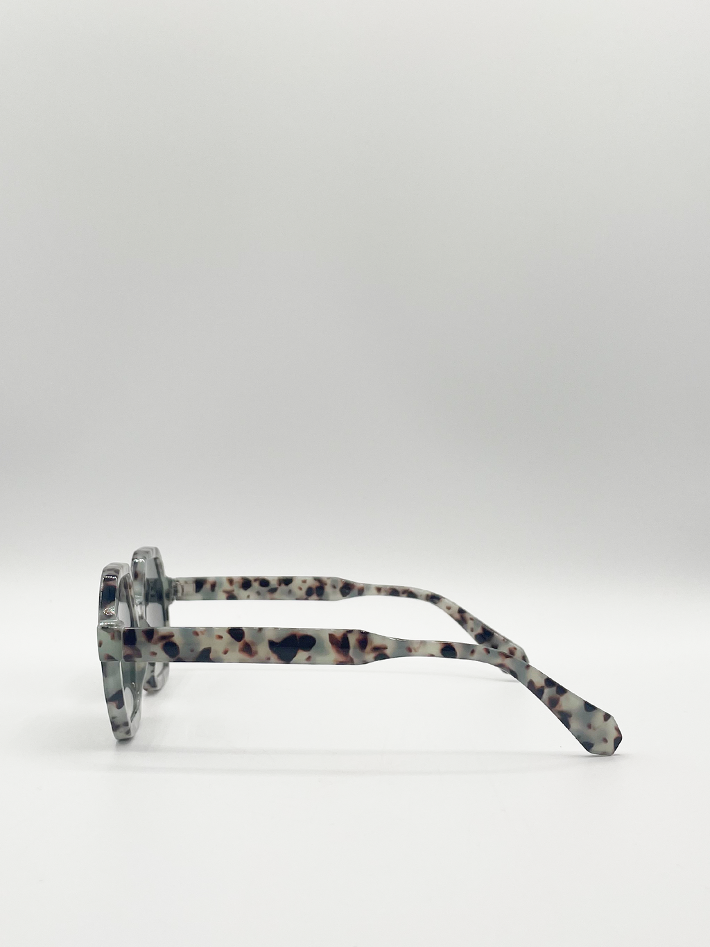 Pale grey tortoiseshell Shape_Oversized hexagon Sunglasses