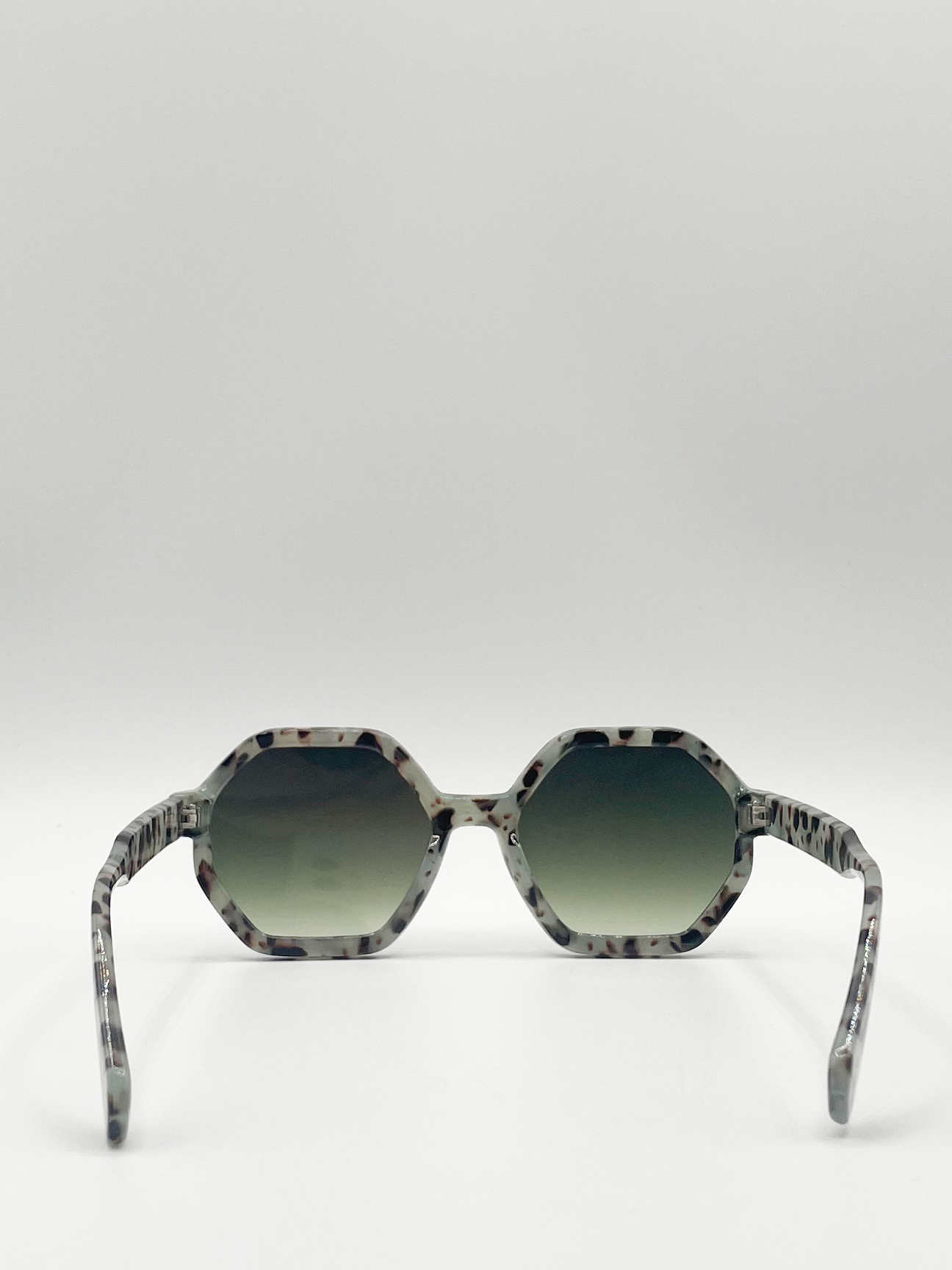 Pale grey tortoiseshell Shape_Oversized hexagon Sunglasses