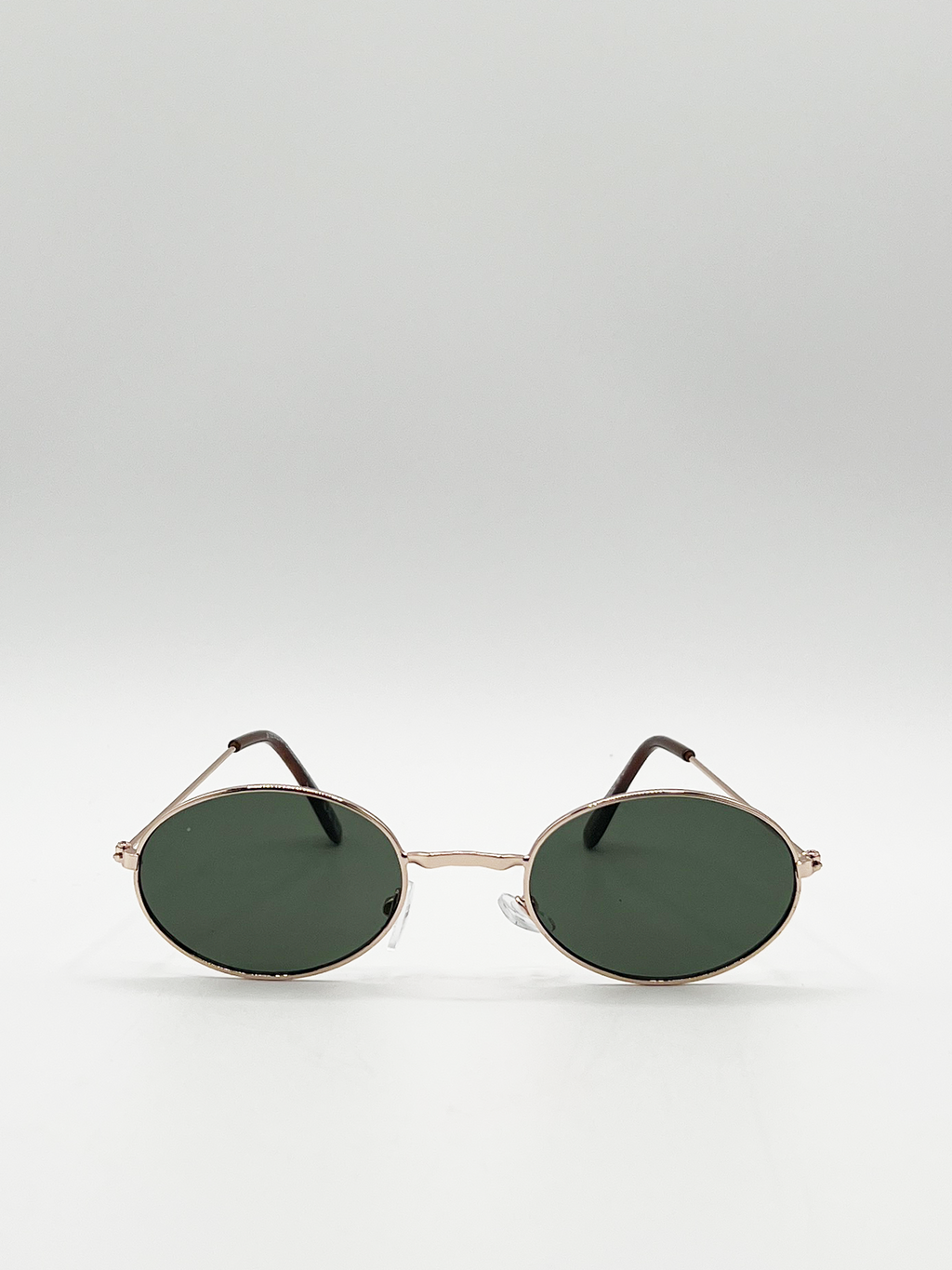 Retro Oval ,Shape Sunglasses in Gold