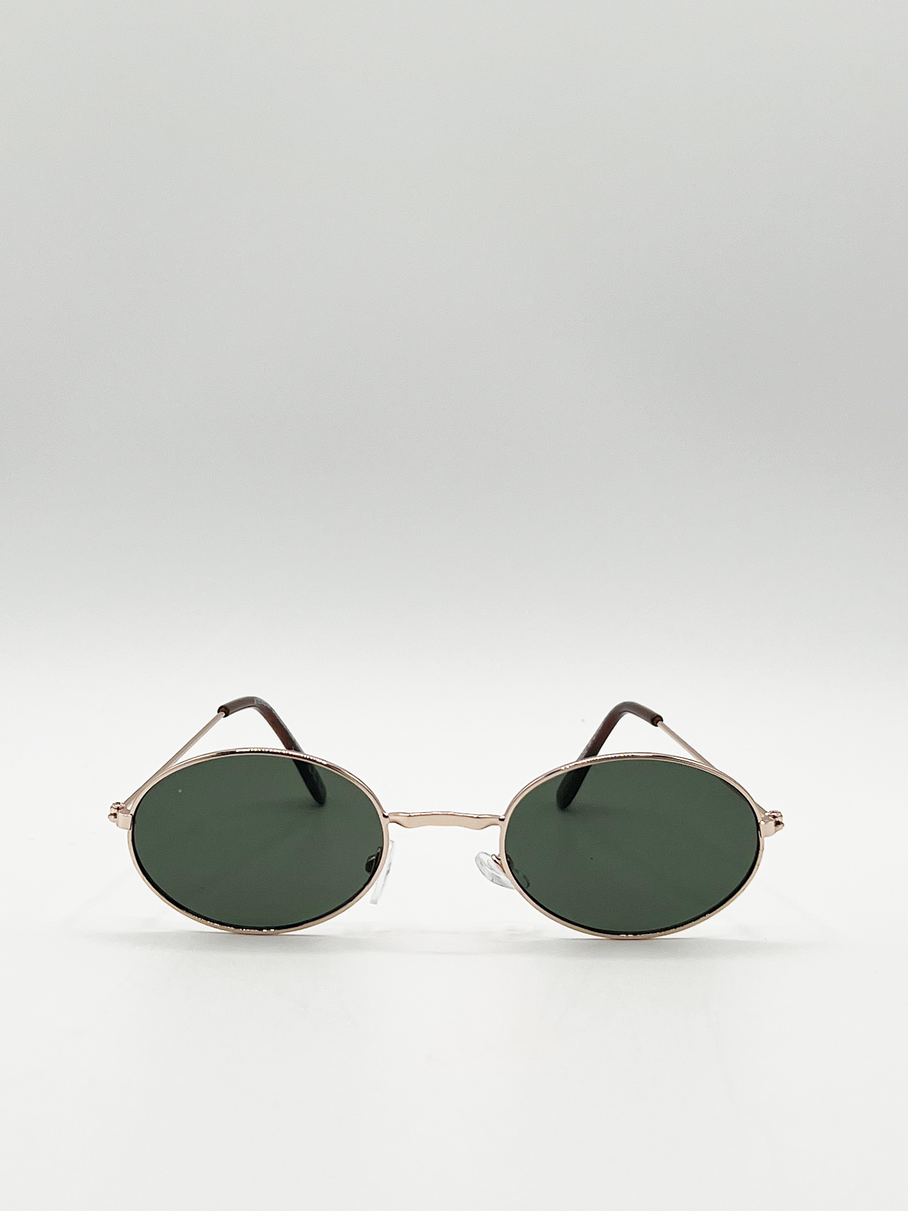 Retro Oval ,Shape Sunglasses in Gold