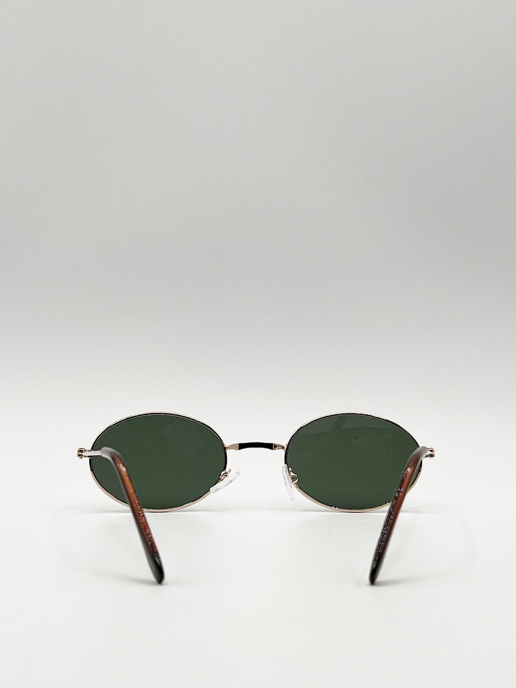 Retro Oval ,Shape Sunglasses in Gold