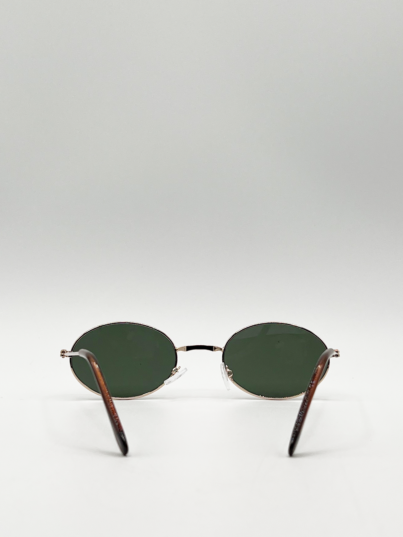 Retro Oval ,Shape Sunglasses in Gold