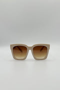Oversize Cateye Sunglasses with Gold Chain Detail