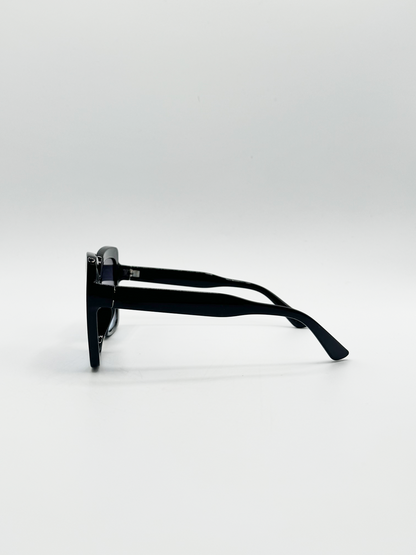Oversized Black Square sunglasses