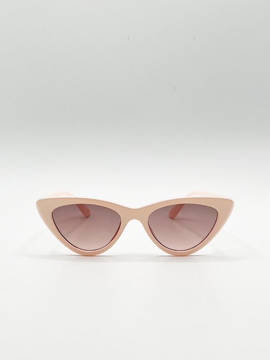 Beige Cateye Sunglasses