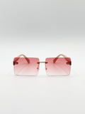 Square with Pink and Yelllow Ombre Lens