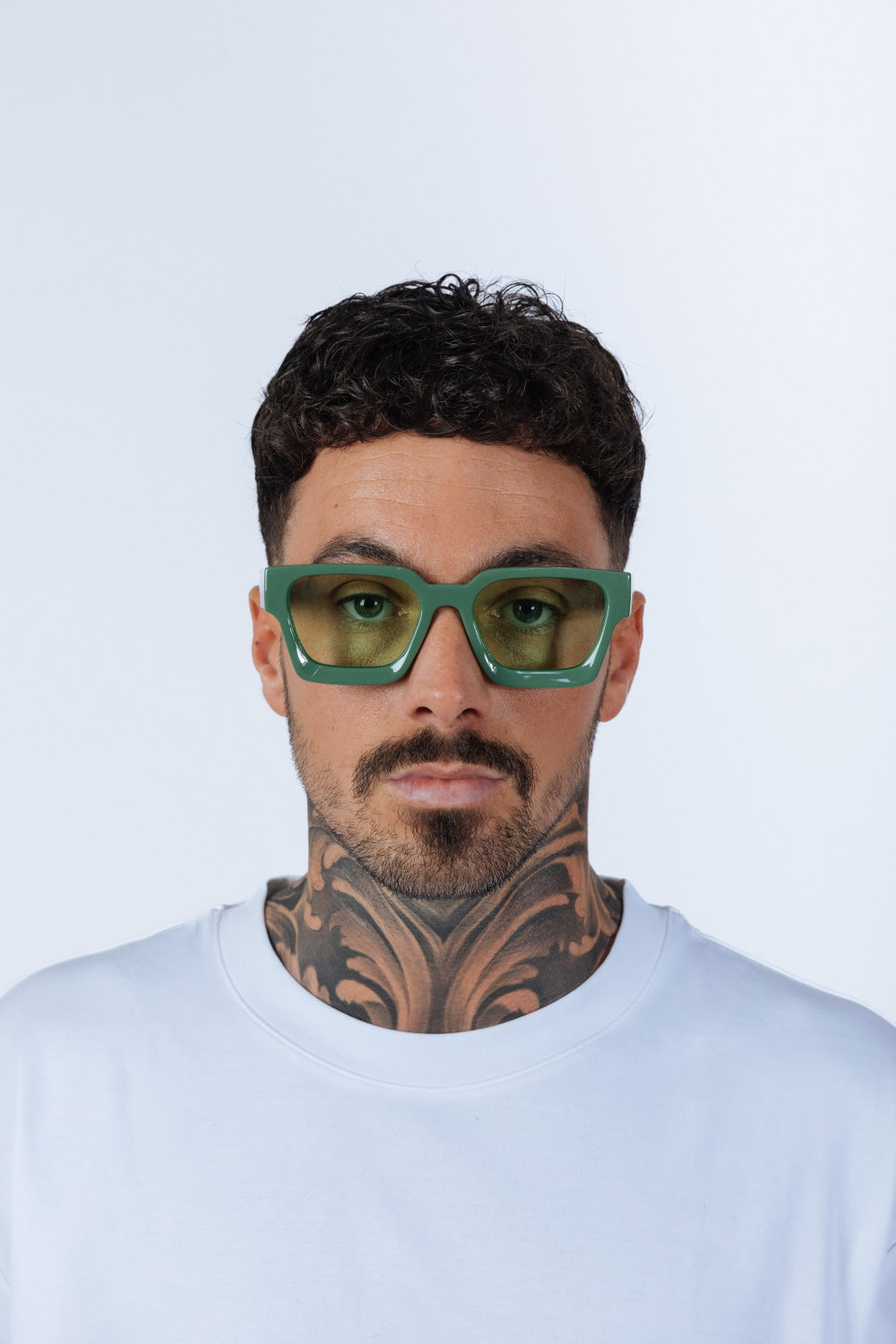 Square Retro Mint Green Sunglasses