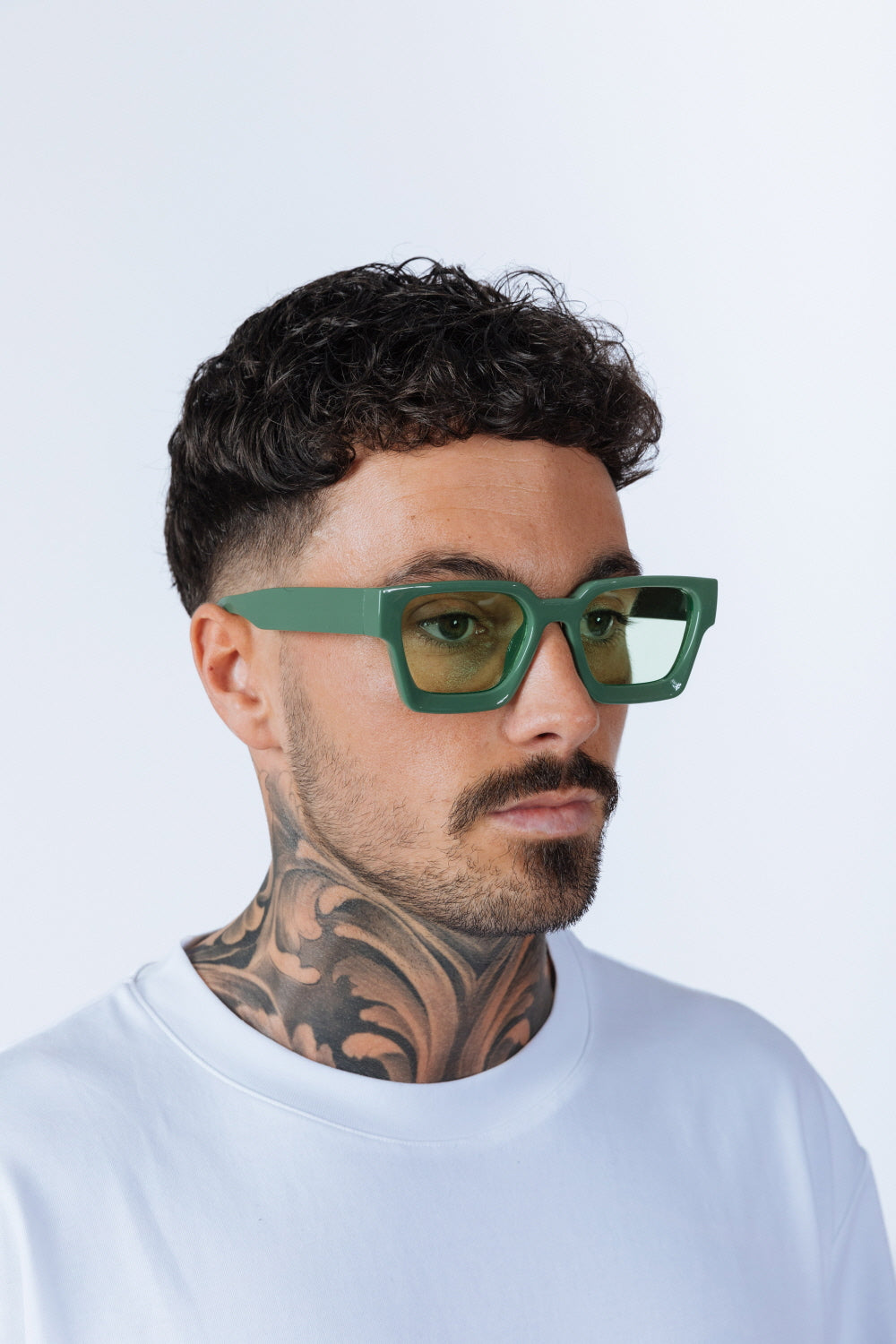 Square Retro Mint Green Sunglasses