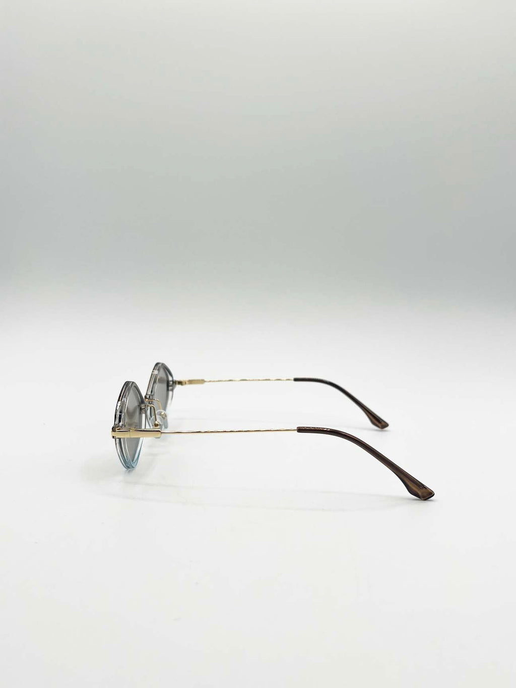 Diamond ,Shape Sunglasses in Brown Blue