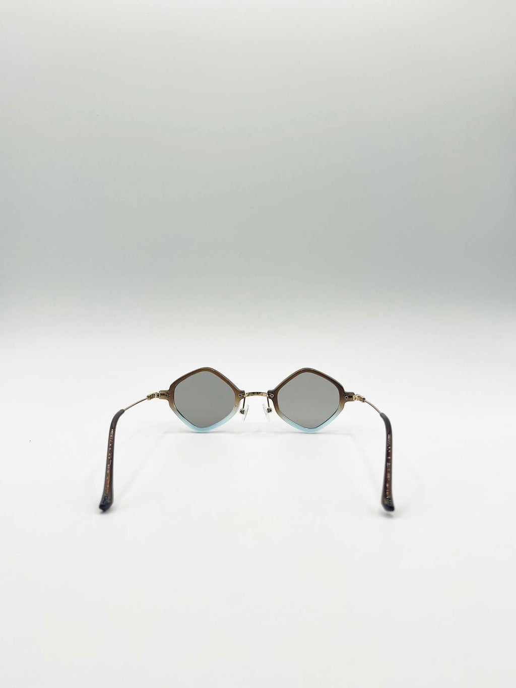Diamond ,Shape Sunglasses in Brown Blue