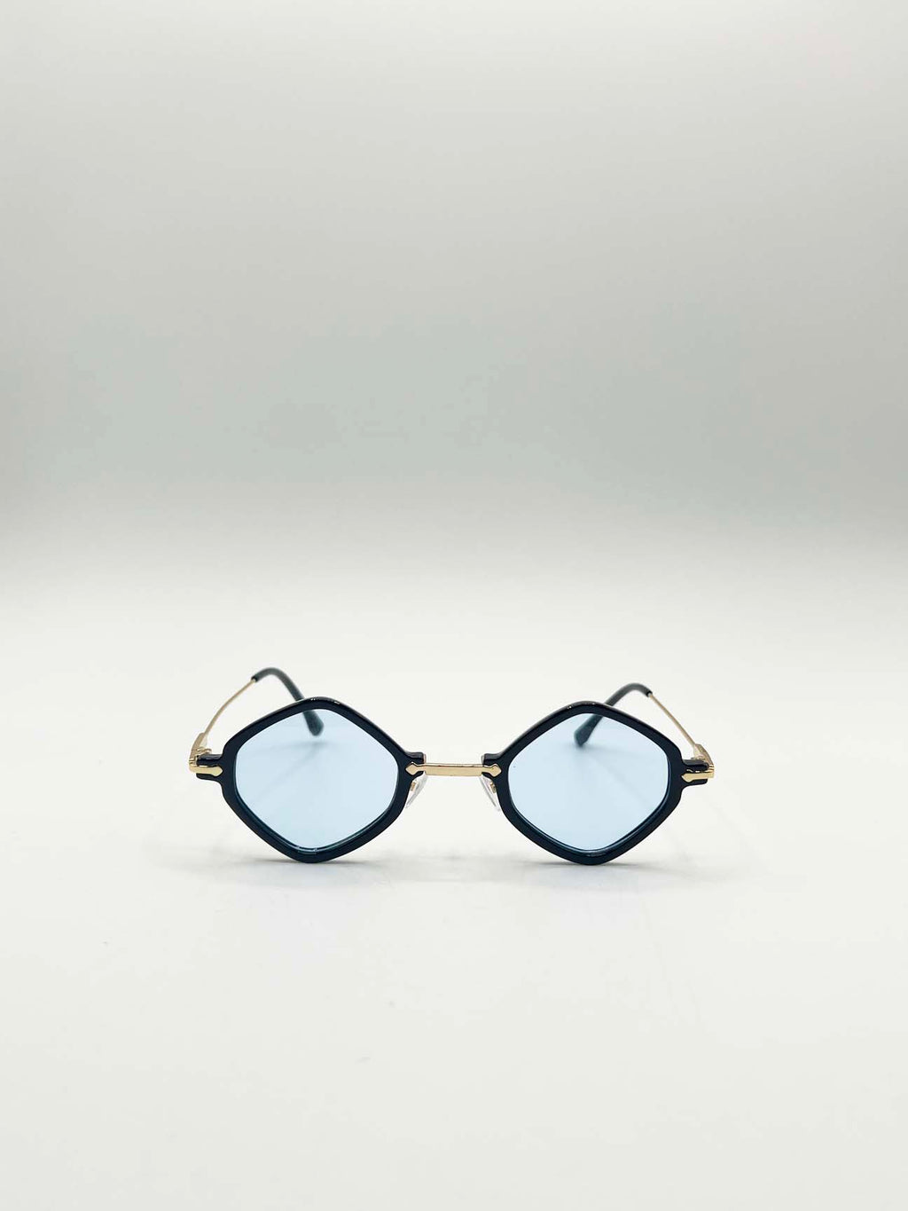 Diamond ,Shape Sunglasses in Black Blue