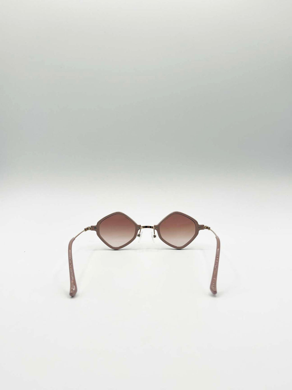 Diamond ,Shape Sunglasses in Nude