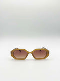 Oval Geomentric Sunglasses in Tortoise Brown