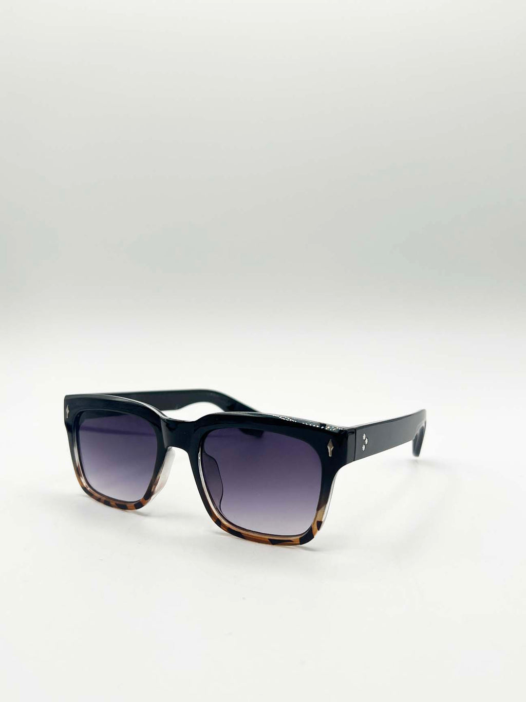 Square Wayfarer in Black Leopard