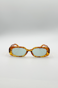 Rectangular Sunglasses in Orange Tortoiseshell