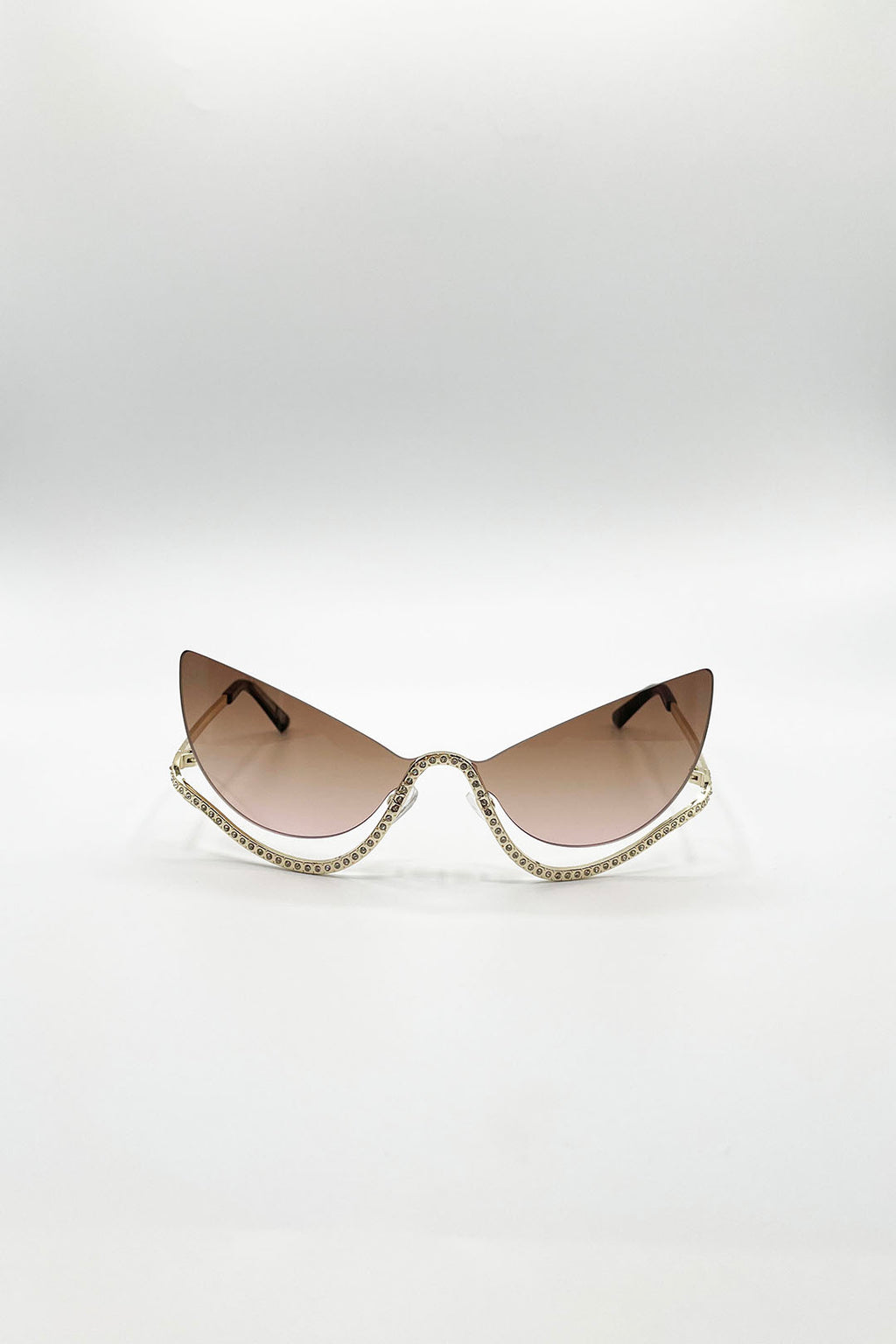 Butterfly Dimante In Brown