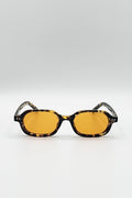 Retro Rounded Square Sunglasses In Tortoiseshell Orange