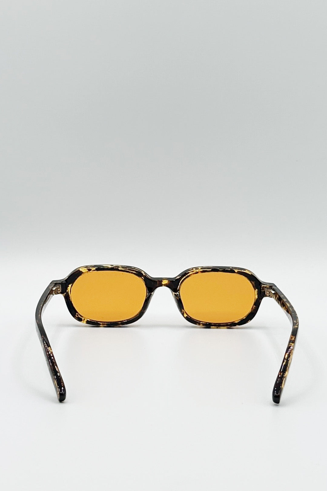 Retro Rounded Square Sunglasses In Tortoiseshell Orange