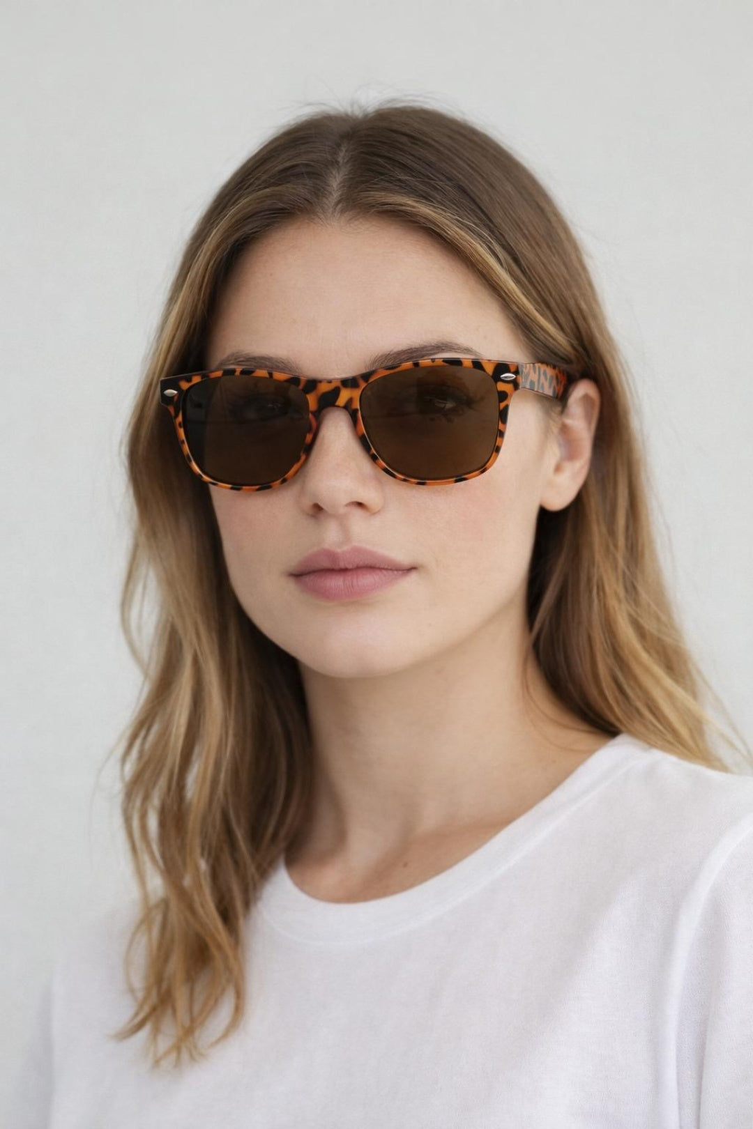 Tortoiseshell Wayfarer Sunglasses with Brown Lenses