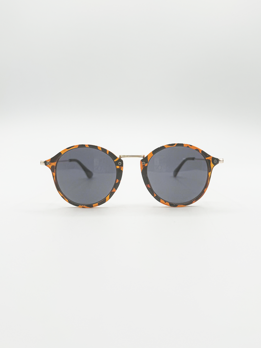 Oversized Round Sunglasses in Tortoiseshell