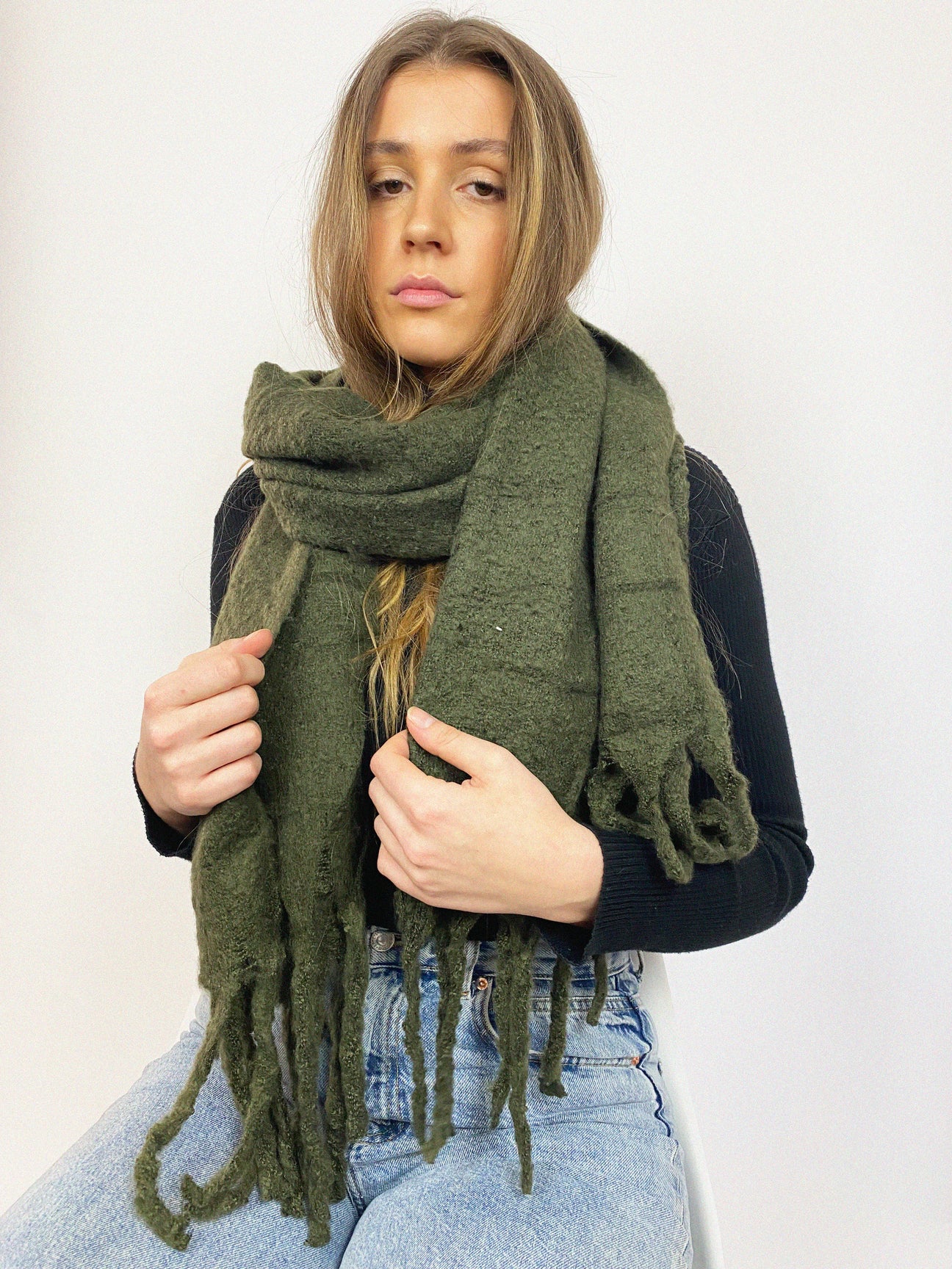 Khaki Soft Touch Scarf