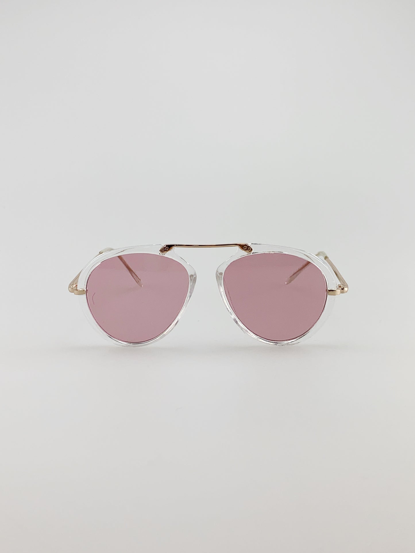 Gold Frame 2 Pack Aviator Style Sunglasses with Bridge
