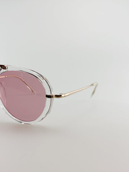 Gold Frame 2 Pack Aviator Style Sunglasses with Bridge