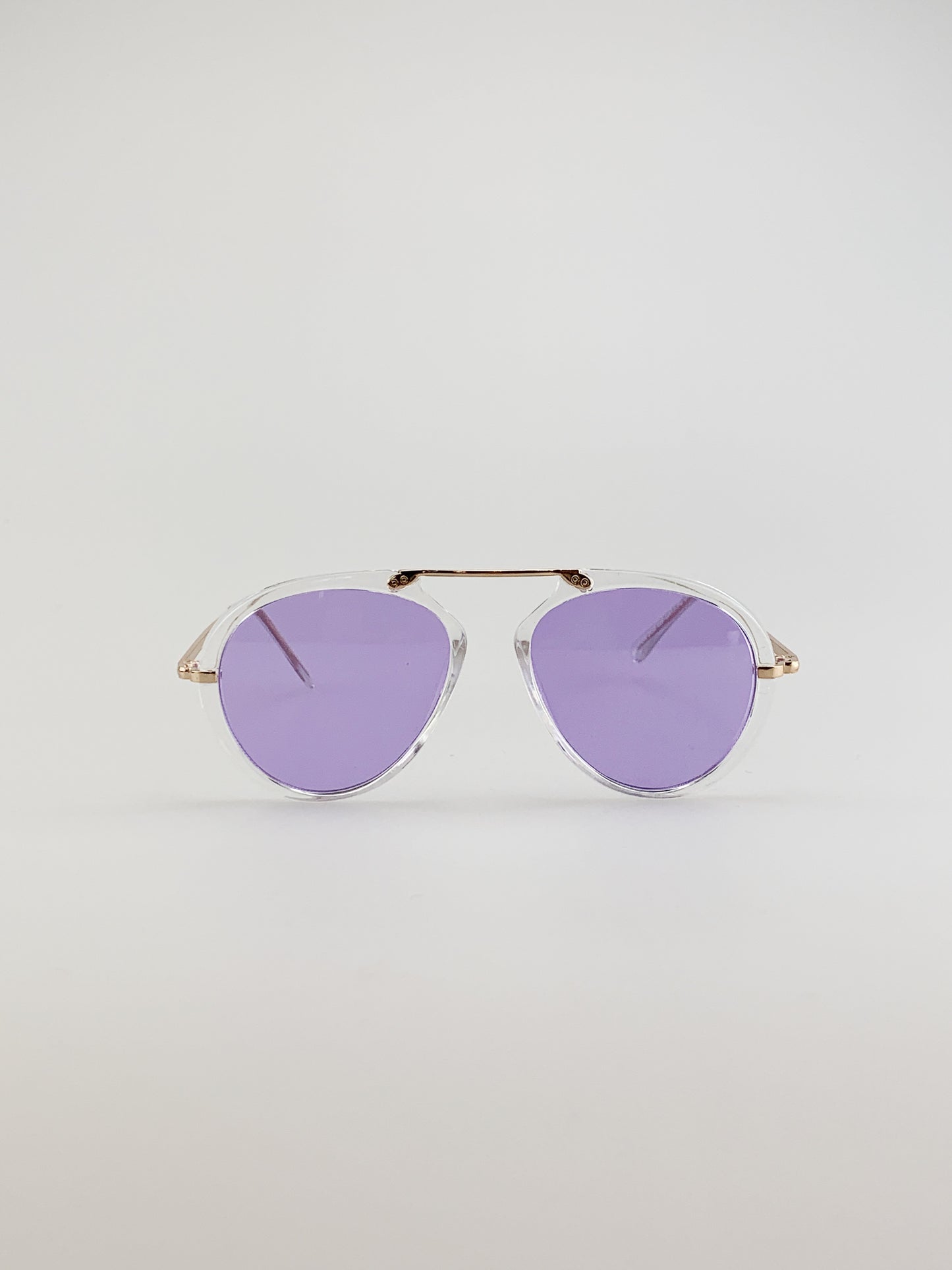 Gold Frame 2 Pack Aviator Style Sunglasses with Bridge