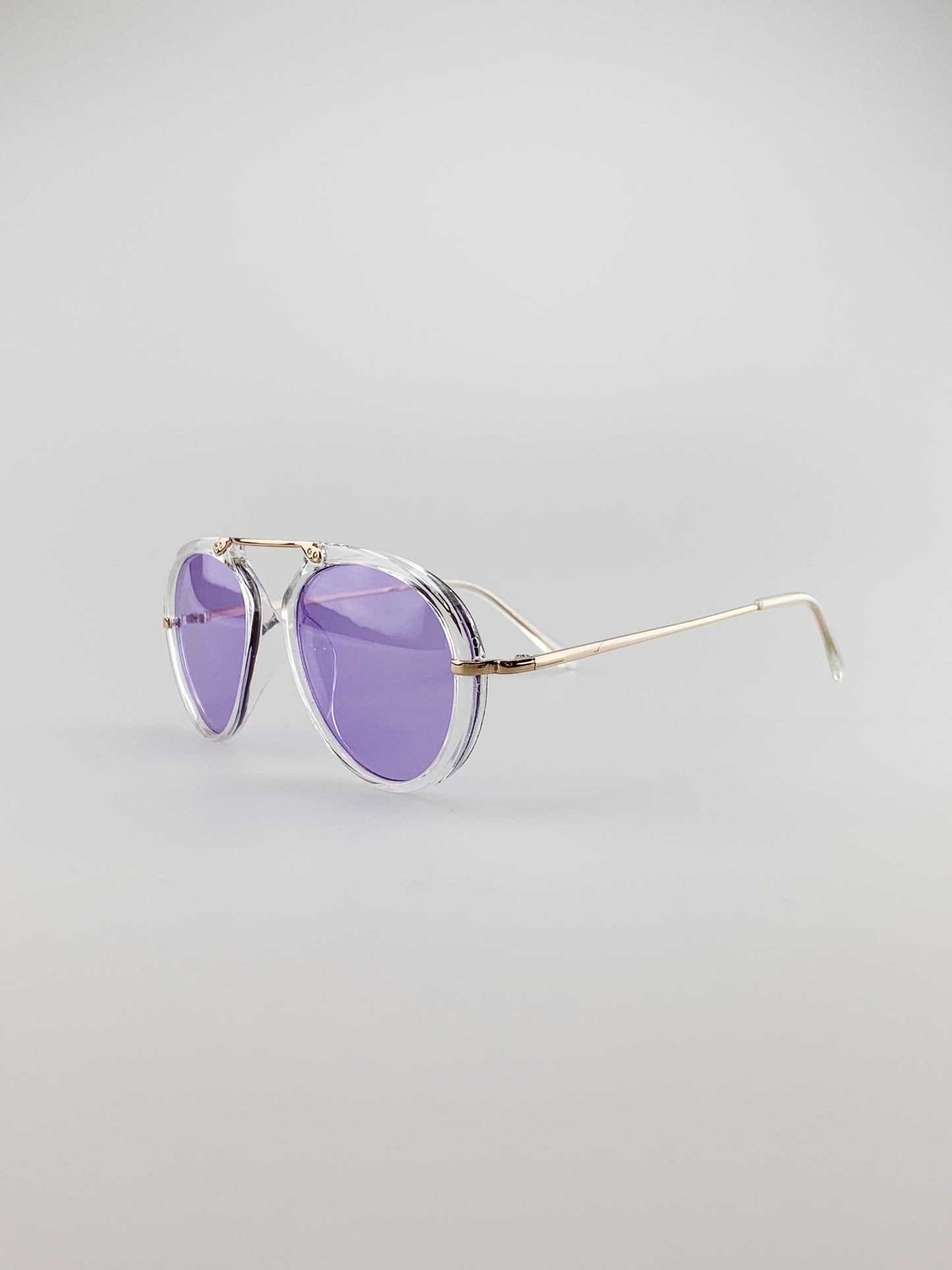 Gold Frame 2 Pack Aviator Style Sunglasses with Bridge