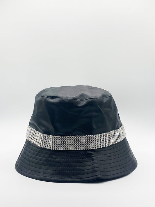 Embellished Bucket Hat In Black