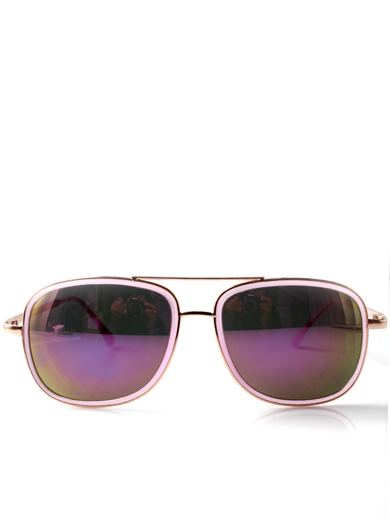 Purple Mirrored  Aviator Style Sunglasses