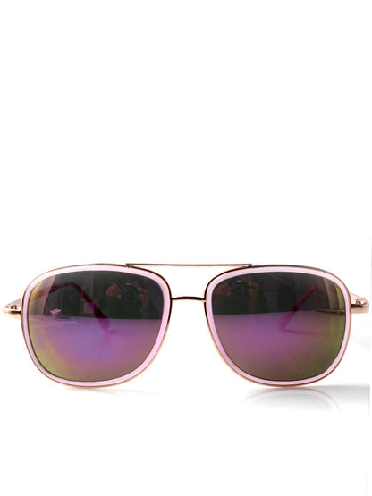 Purple Mirrored  Aviator Style Sunglasses