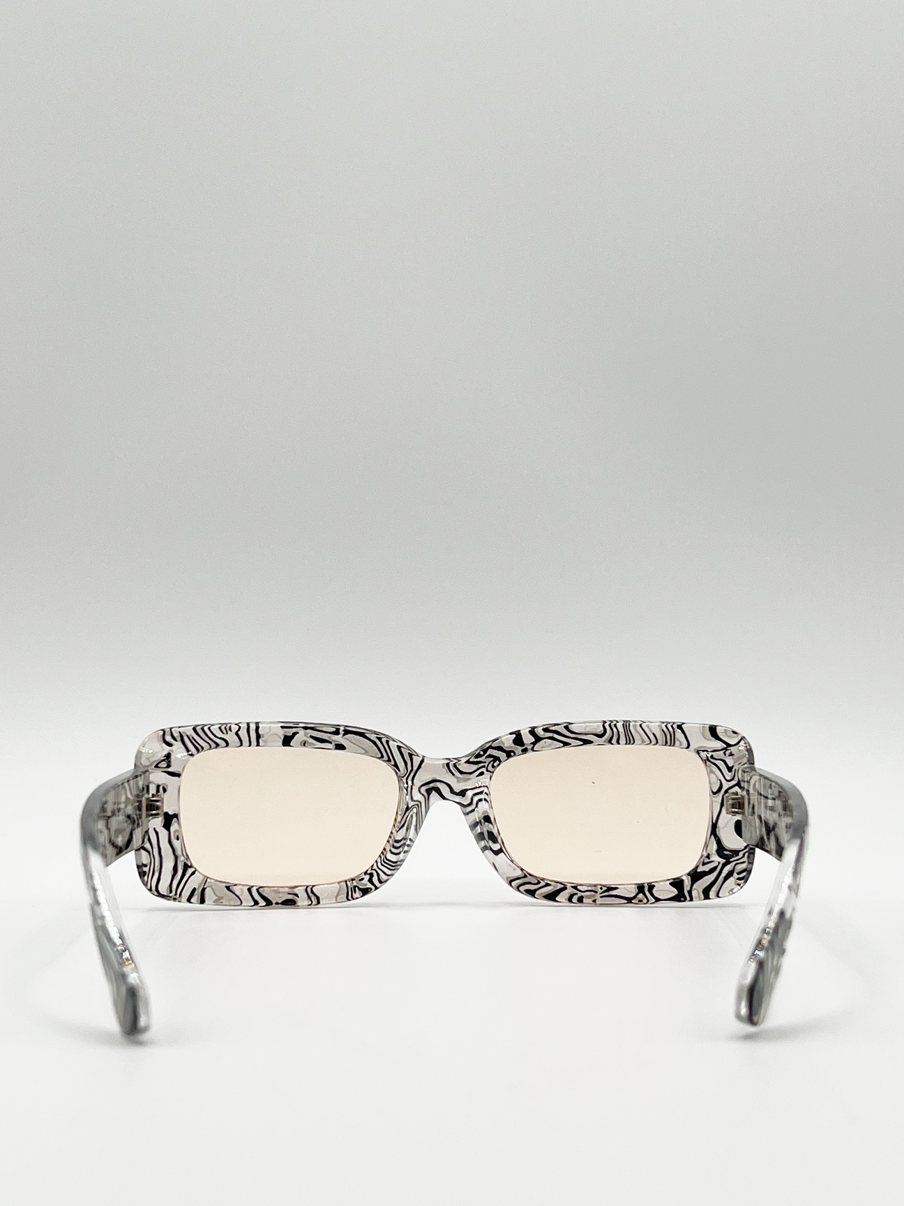 Zebra Print square frame sunglasses
