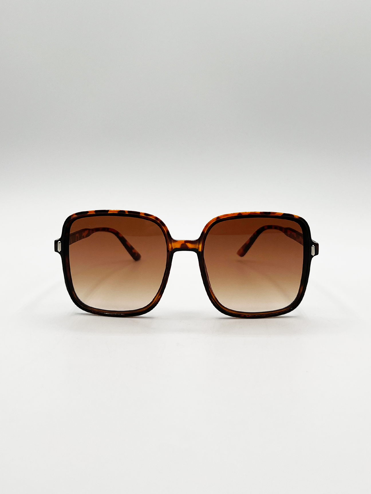 Oversized Square Frame Sunglasses in Tortoiseshell