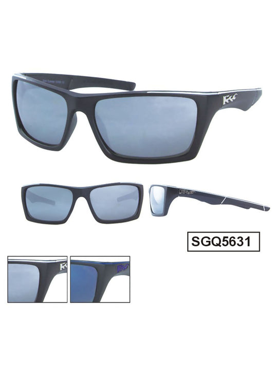 Black Flame Sunglasses with Silver Revo Lenses