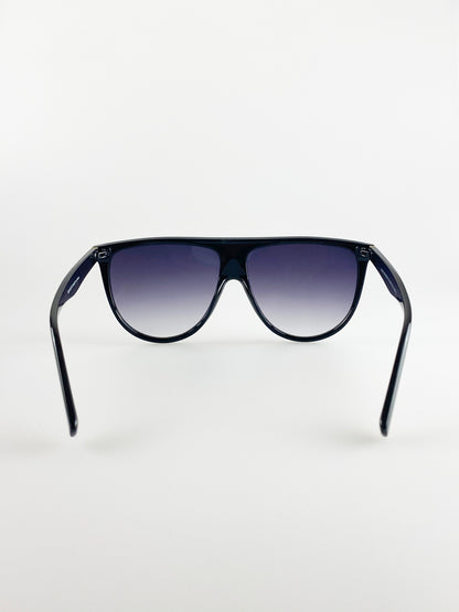 Black Oversized Sunglasses with Black Ombre Lenses