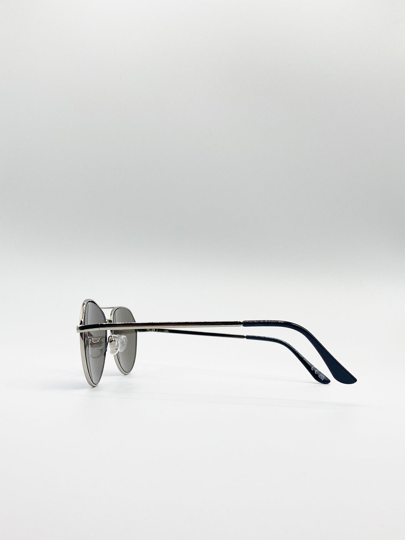 Aviator Sunglasses In Gold Blue Mirror