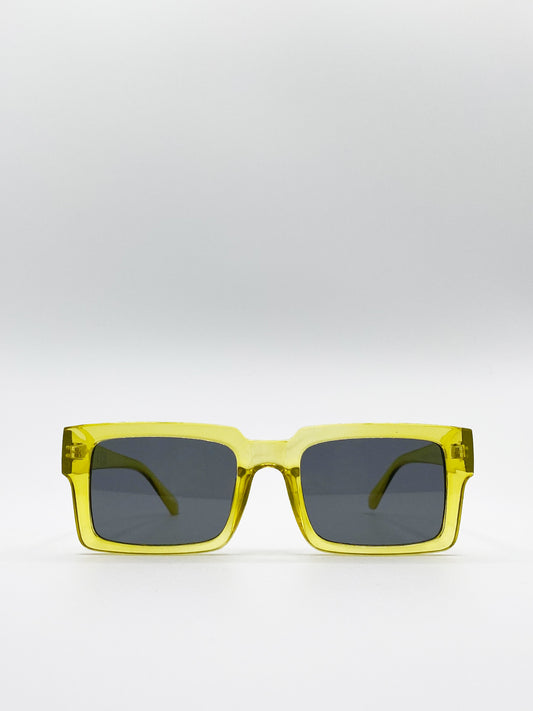 Square Sunglasses In Crystal Yellow